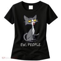 Funny Cat Ew People Meowy Cat Lovers Men Womens Gifts Women's T-Shirt thumb 0