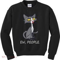 Funny Cat Ew People Meowy Cat Lovers Men Womens Gifts Kids Sweatshirt thumb 0