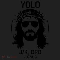 Funny Christian Easter Jesus Yolo Jk Brb Women's Sweatshirt thumb 2