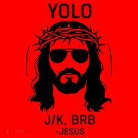 Funny Christian Easter Jesus Yolo Jk Brb Santa Hat thumb 1