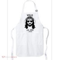 Funny Christian Easter Jesus Yolo Jk Brb Apron thumb 0