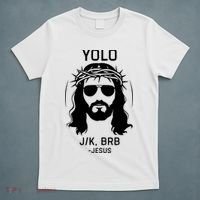 Funny Christian Easter Jesus Yolo Jk Brb T-Shirt thumb 5
