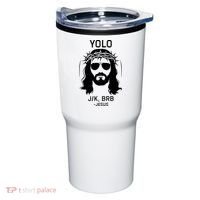 Funny Christian Easter Jesus Yolo Jk Brb Tumbler thumb 0