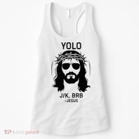 Funny Christian Easter Jesus Yolo Jk Brb Women's Tank Top thumb 0