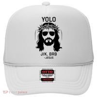 Funny Christian Easter Jesus Yolo Jk Brb Hat thumb 0