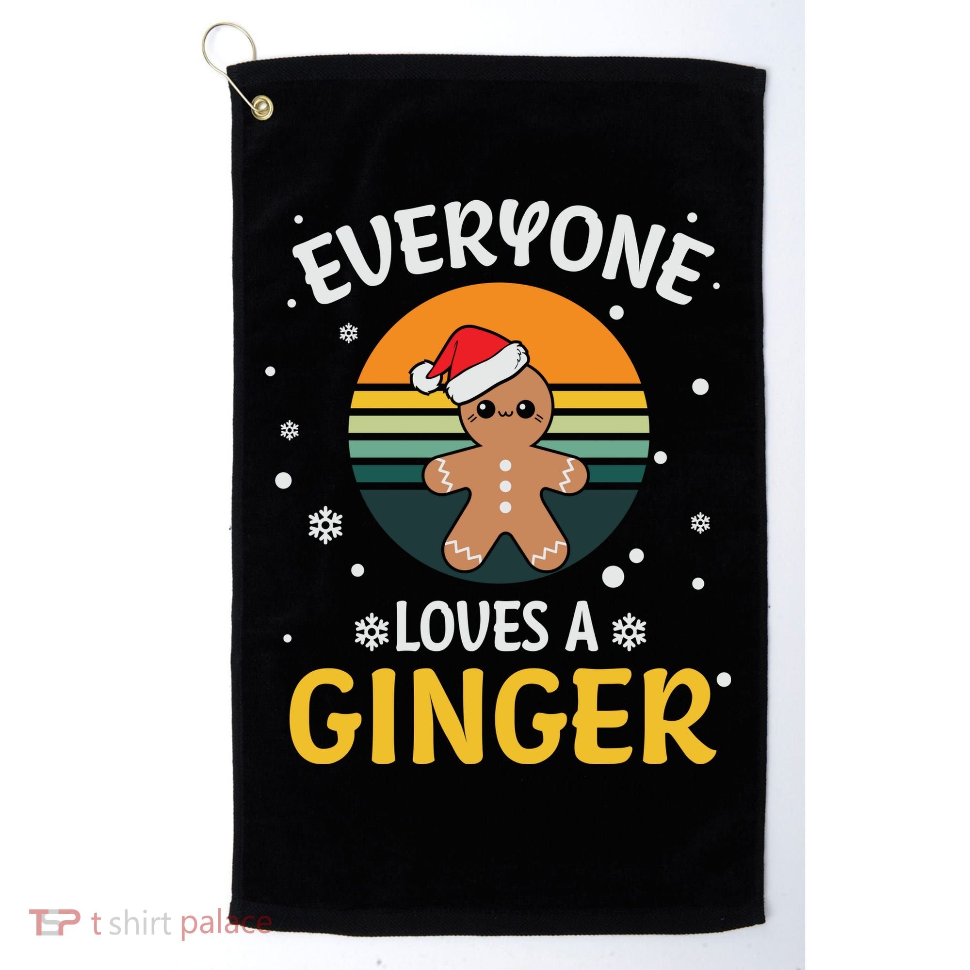 Funny Christmas Everyone Loves A Ginger Xmas Golf Towel