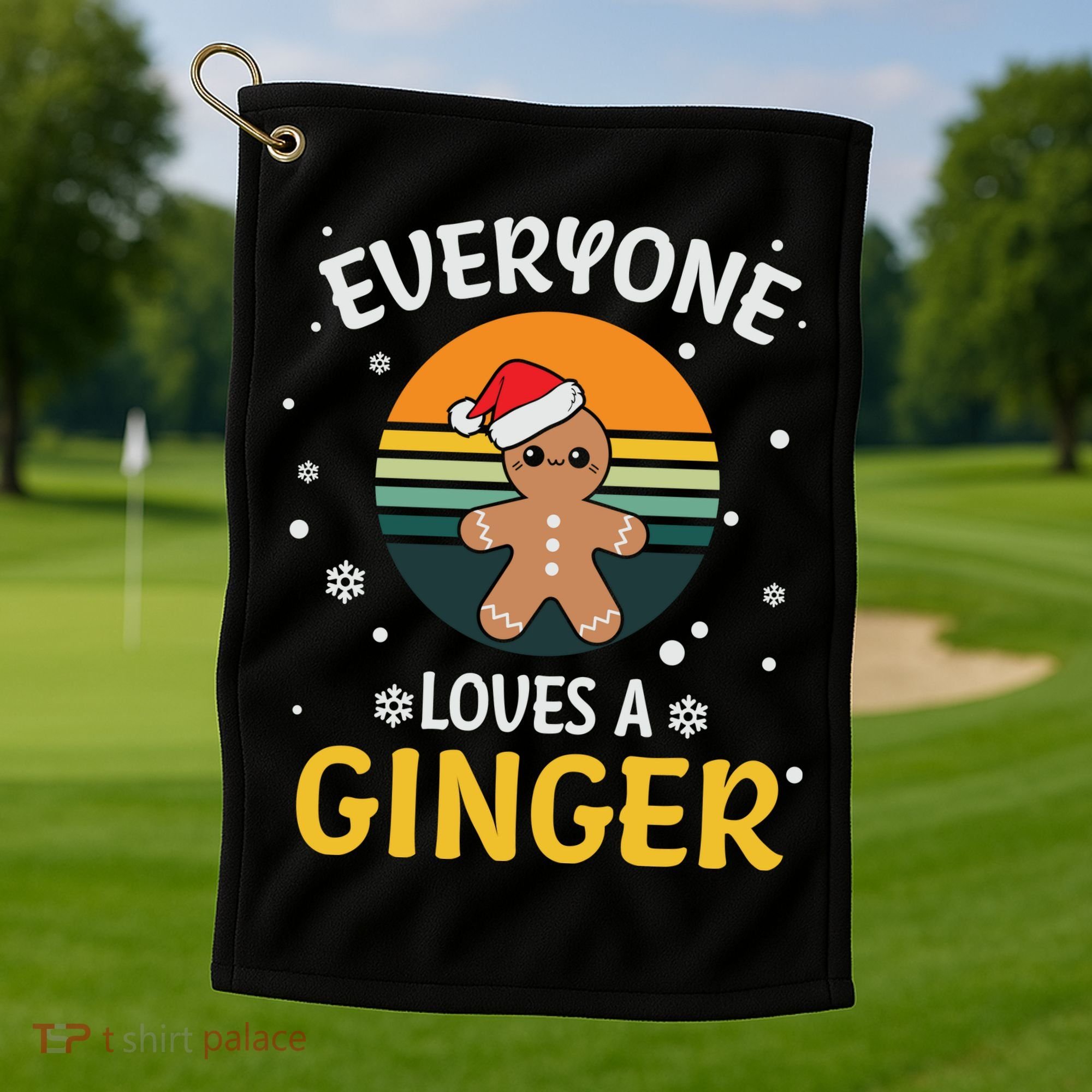 Funny Christmas Everyone Loves A Ginger Xmas Golf Towel