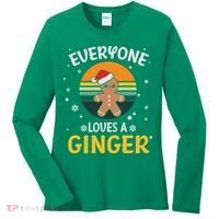 Funny Christmas Everyone Loves A Ginger Xmas Women's Long Sleeve Shirt thumb 0