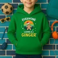 Funny Christmas Everyone Loves A Ginger Xmas Kids Hoodie thumb 2