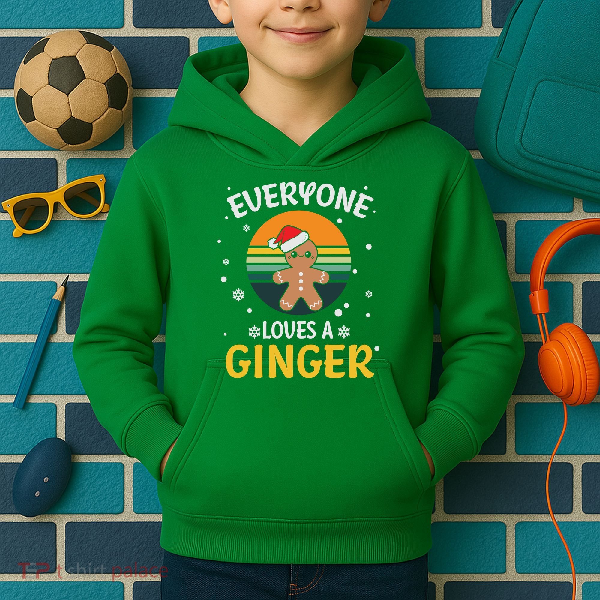 Funny Christmas Everyone Loves A Ginger Xmas Kids Hoodie