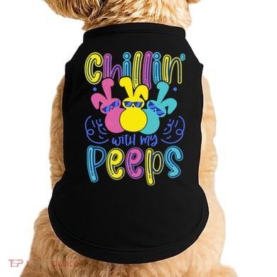 Funny Cute Easter Chillin With My Peeps Doggie Tank