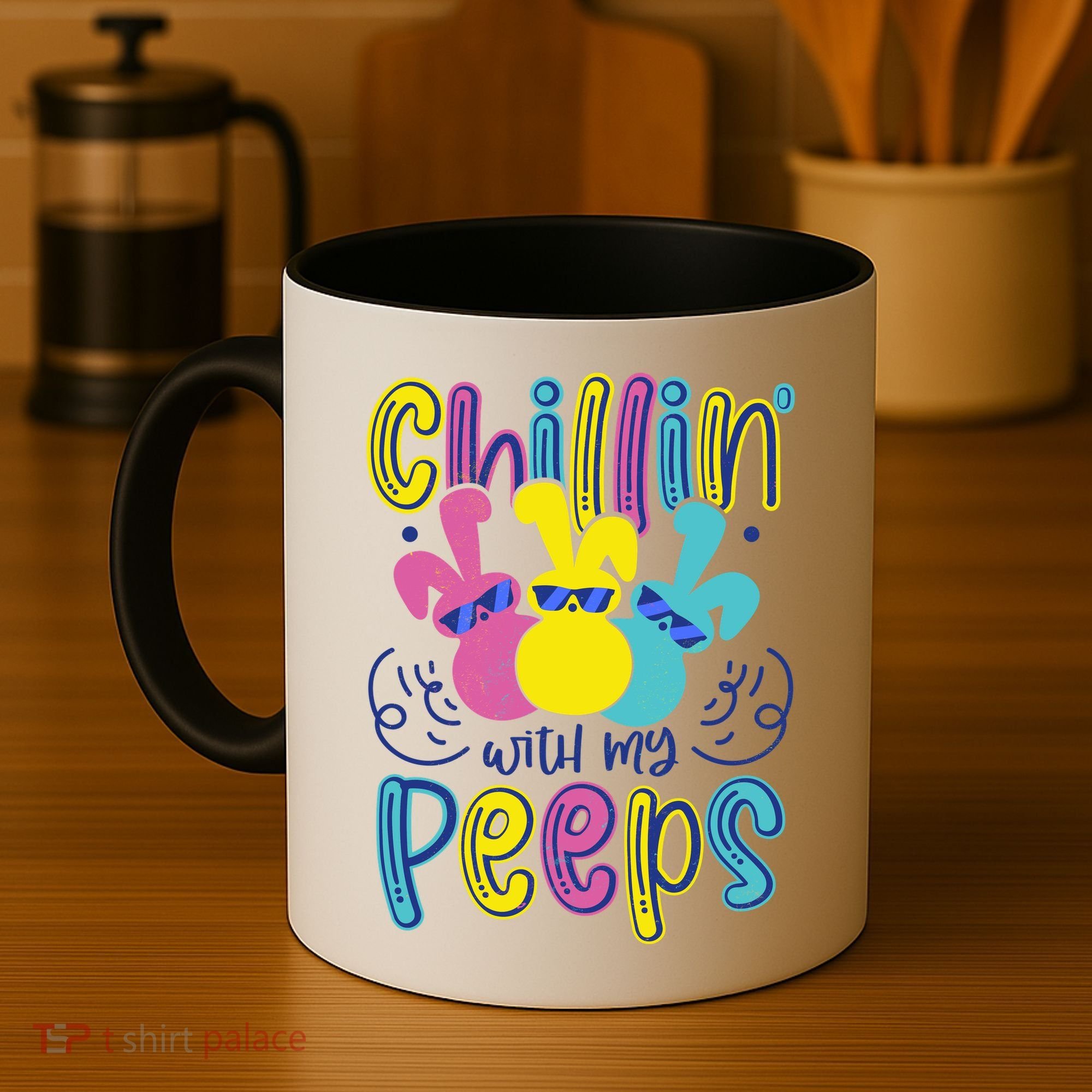 Funny Cute Easter Chillin With My Peeps Coffee Mug
