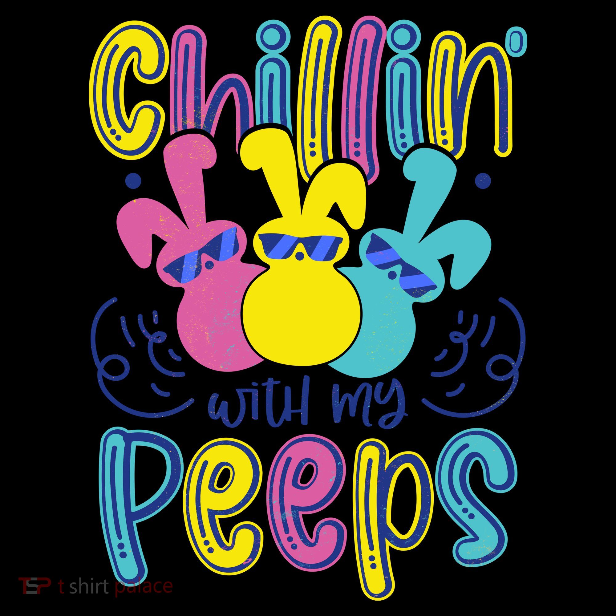 Funny Cute Easter Chillin With My Peeps Coffee Mug
