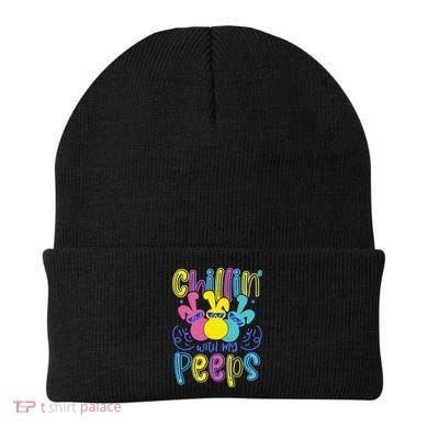 Funny Cute Easter Chillin With My Peeps Beanie