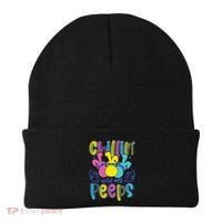 Funny Cute Easter Chillin With My Peeps Beanie thumb 0