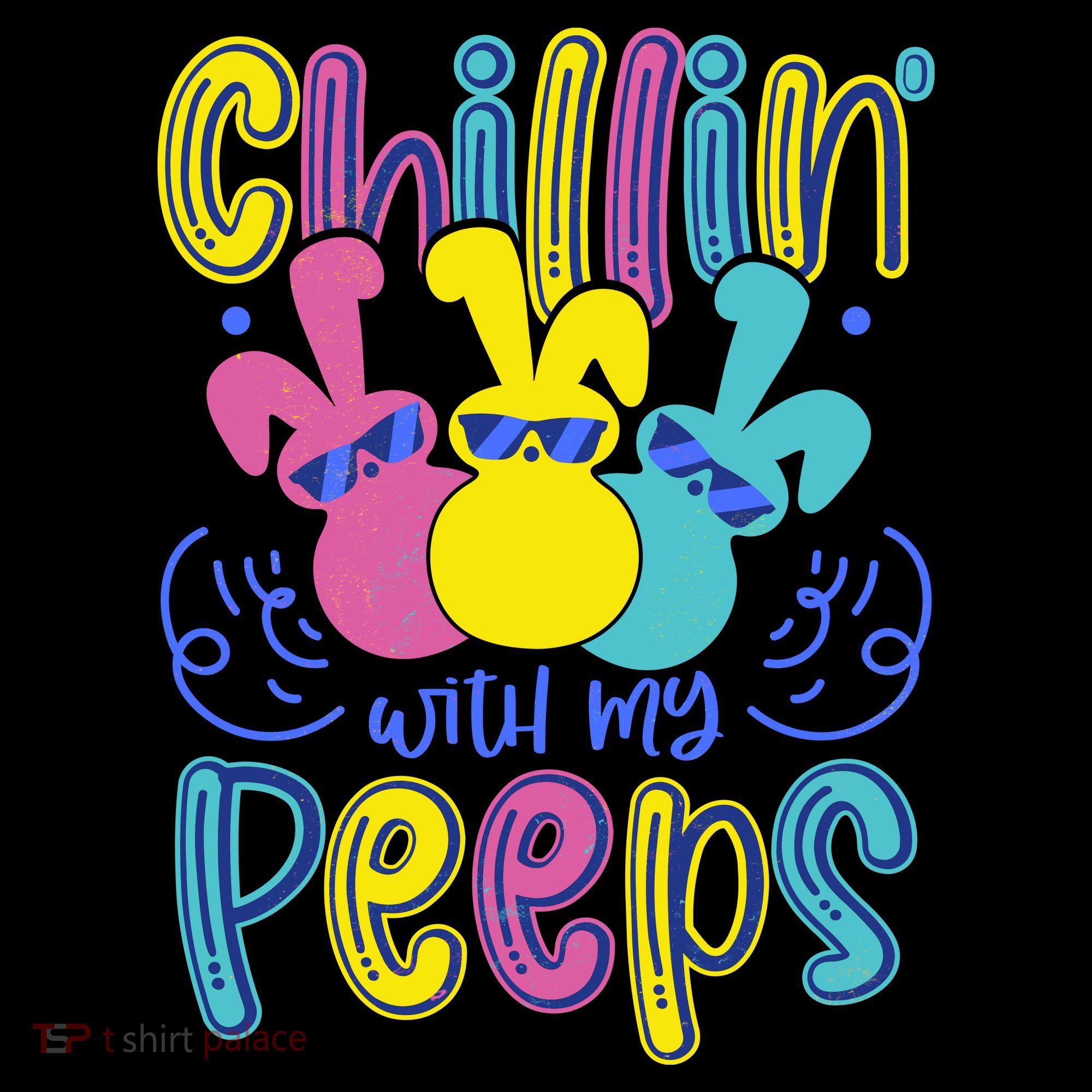 Funny Cute Easter Chillin With My Peeps Women's Hoodie