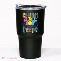 Funny Cute Easter Chillin With My Peeps Tumbler thumb 0