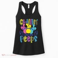 Funny Cute Easter Chillin With My Peeps Women's Tank Top thumb 0