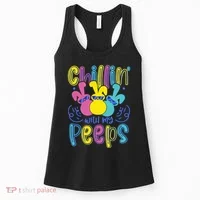 Funny Cute Easter Chillin With My Peeps Women's Tank Top thumb 0