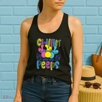 Funny Cute Easter Chillin With My Peeps Women's Tank Top thumb 2