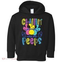 Funny Cute Easter Chillin With My Peeps Toddler Hoodie thumb 0