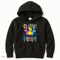 Funny Cute Easter Chillin With My Peeps Kids Hoodie thumb 0