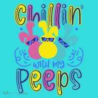 Funny Cute Easter Chillin With My Peeps Tote Bag thumb 4