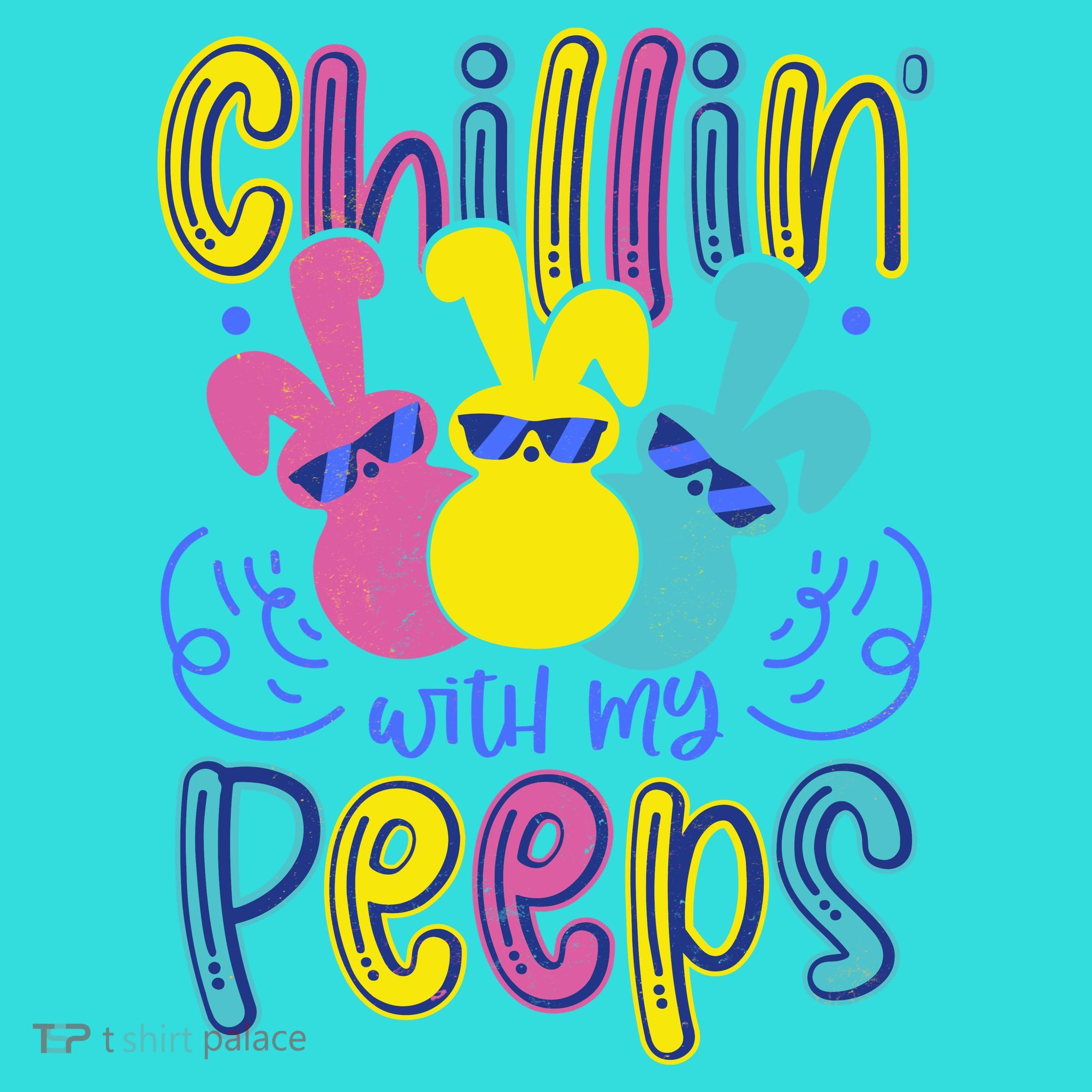 Funny Cute Easter Chillin With My Peeps Tote Bag