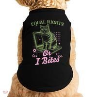 Feminist Cat Equal Rights Or I Bites Cat Doggie Tank thumb 0