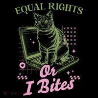 Feminist Cat Equal Rights Or I Bites Cat Doggie Tank thumb 4