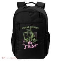 Feminist Cat Equal Rights Or I Bites Cat Backpack thumb 0