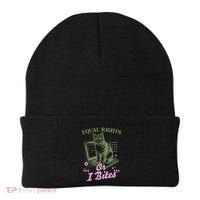 Feminist Cat Equal Rights Or I Bites Cat Beanie thumb 0