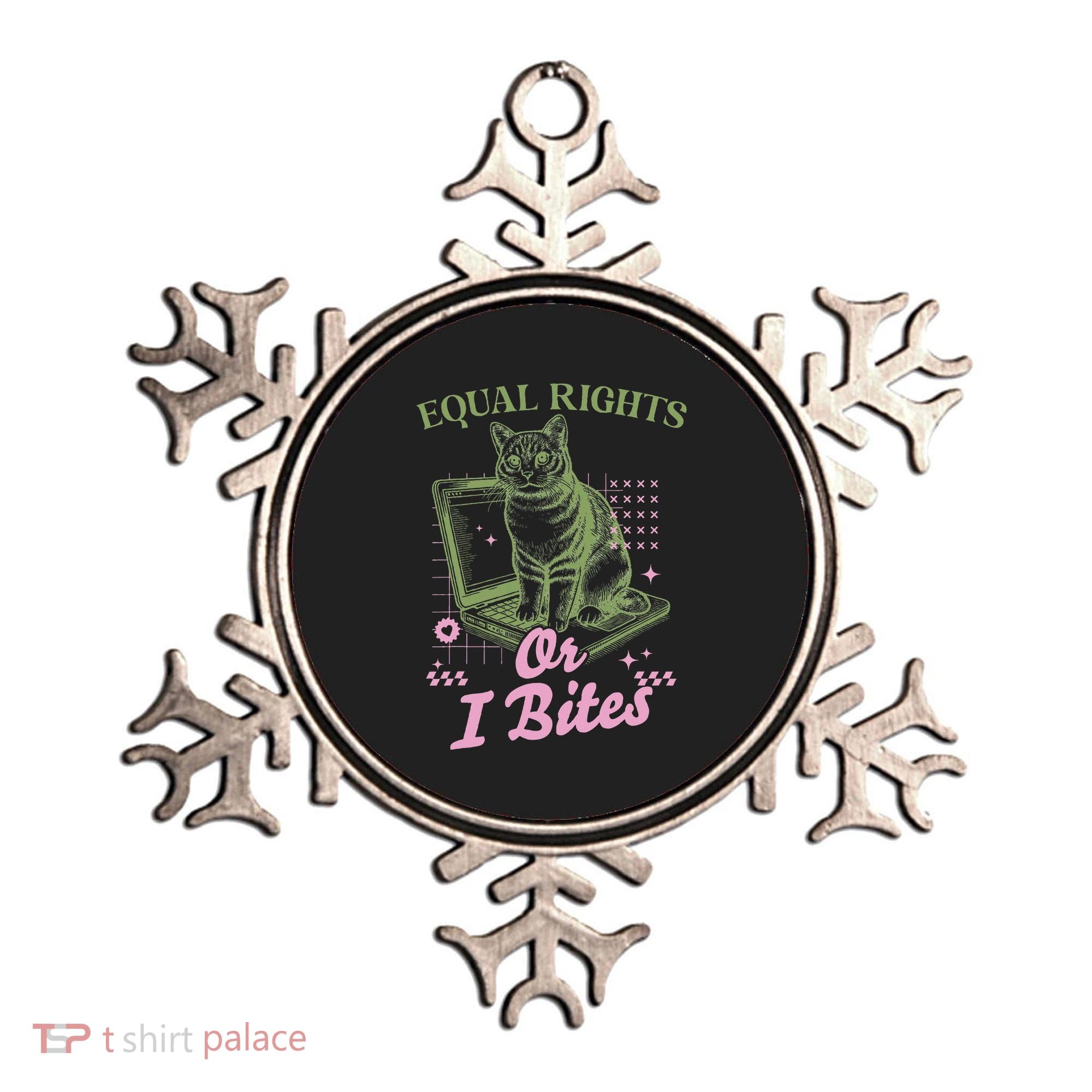 Feminist Cat Equal Rights Or I Bites Cat Ornament