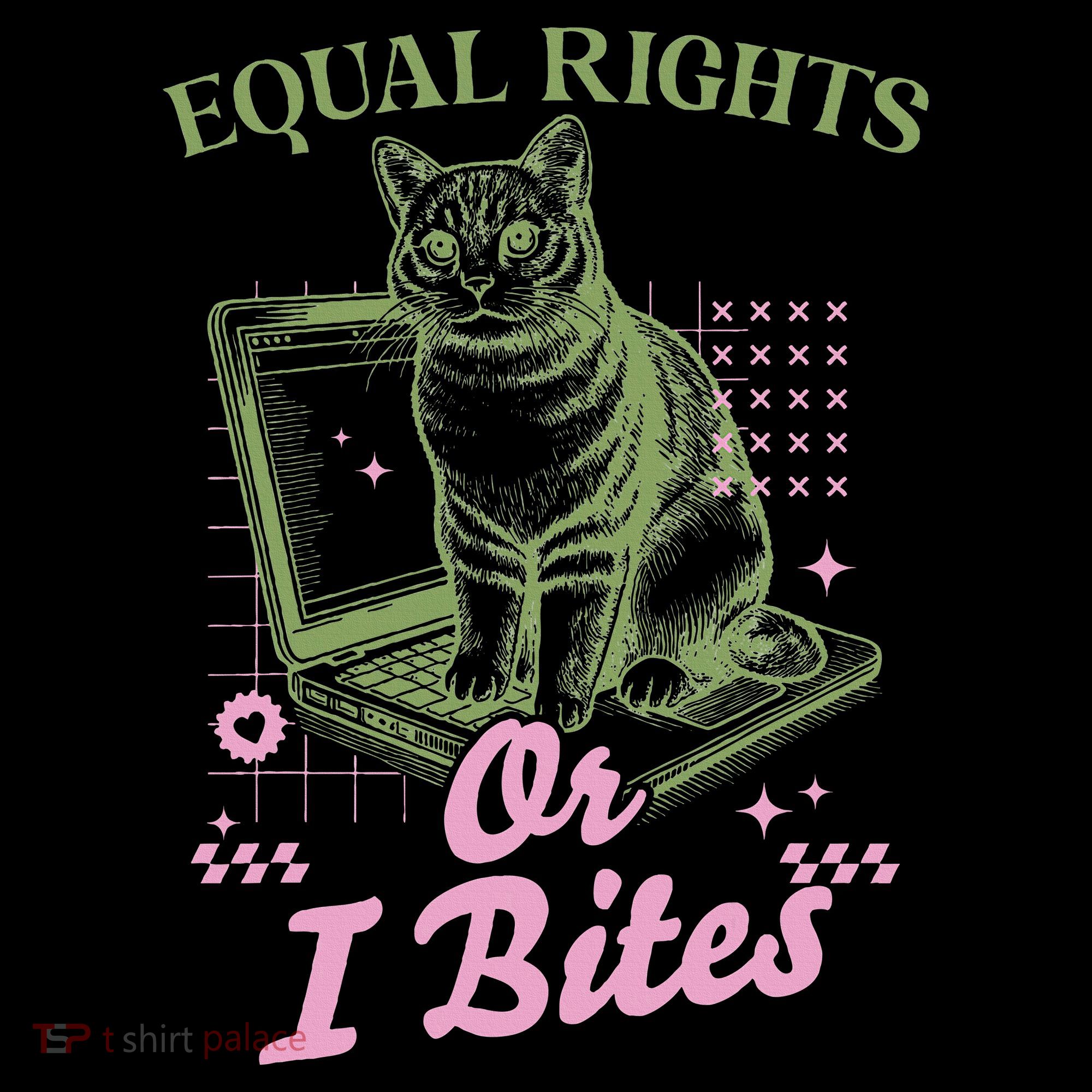 Feminist Cat Equal Rights Or I Bites Cat Ornament