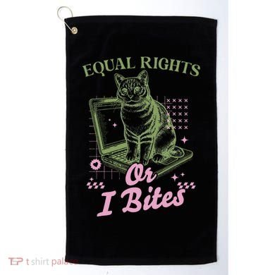 Feminist Cat Equal Rights Or I Bites Cat Golf Towel