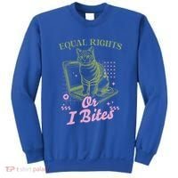 Feminist Cat Equal Rights Or I Bites Cat Sweatshirt thumb 0