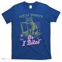 Feminist Cat Equal Rights Or I Bites Cat T-Shirt thumb 0