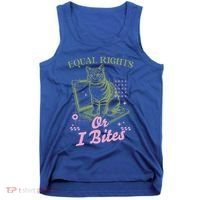Feminist Cat Equal Rights Or I Bites Cat Tank Top thumb 0