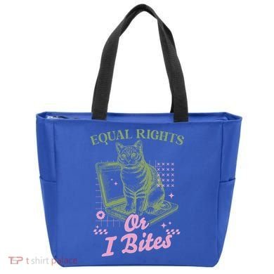 Feminist Cat Equal Rights Or I Bites Cat Tote Bag