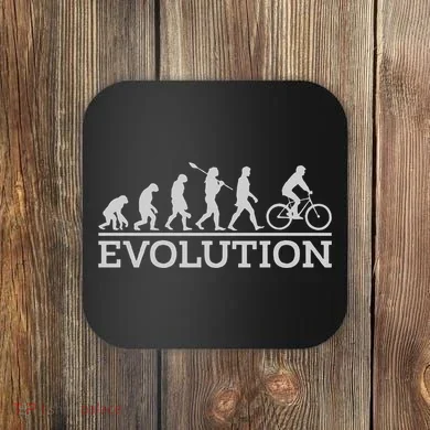 Funny Cyclist Evolution Cycling Gift Coaster