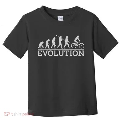 Funny Cyclist Evolution Cycling Gift Toddler T-Shirt