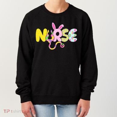 Funny Cute Easter Patterns Nurse Women's Sweatshirt