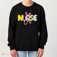 Funny Cute Easter Patterns Nurse Women's Sweatshirt thumb 0