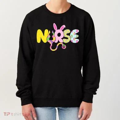 Funny Cute Easter Patterns Nurse Women's Sweatshirt
