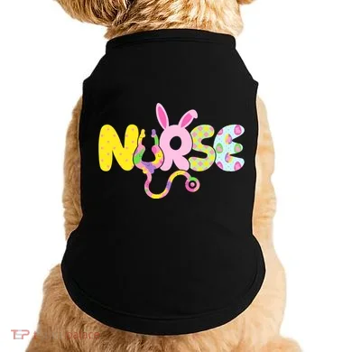 Funny Cute Easter Patterns Nurse Doggie Tank
