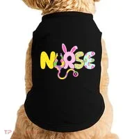 Funny Cute Easter Patterns Nurse Doggie Tank thumb 0