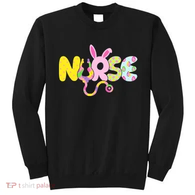 Funny Cute Easter Patterns Nurse Sweatshirt