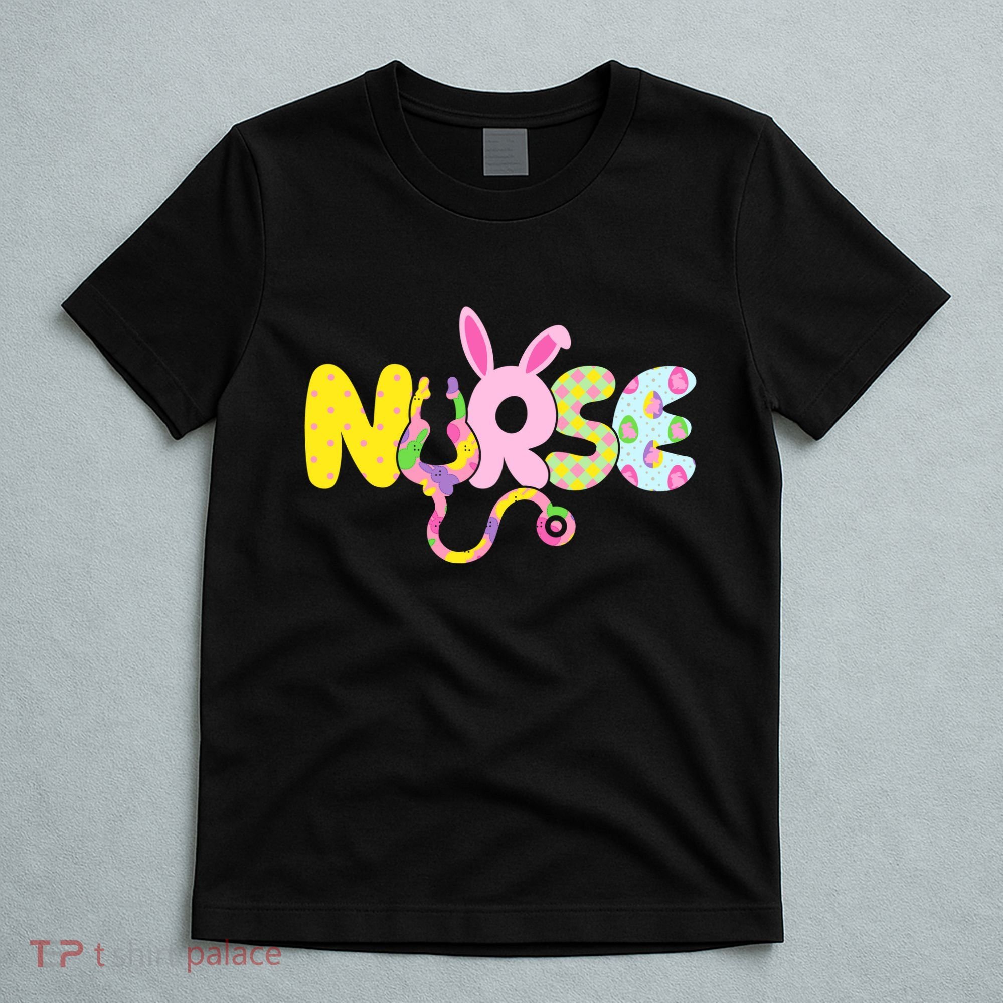 Funny Cute Easter Patterns Nurse T-Shirt