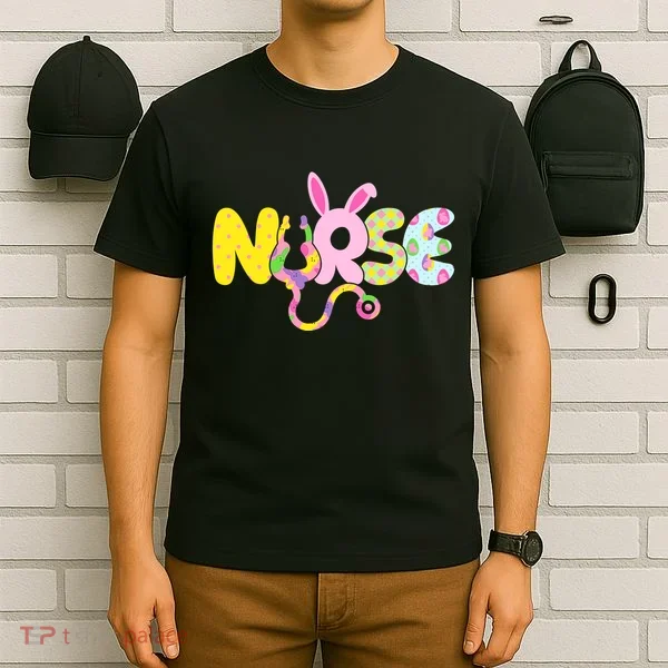 Funny Cute Easter Patterns Nurse T-Shirt