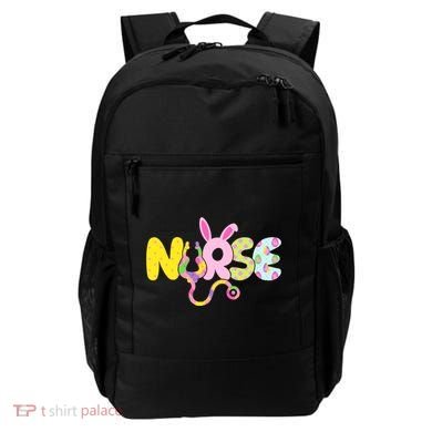 Funny Cute Easter Patterns Nurse Backpack